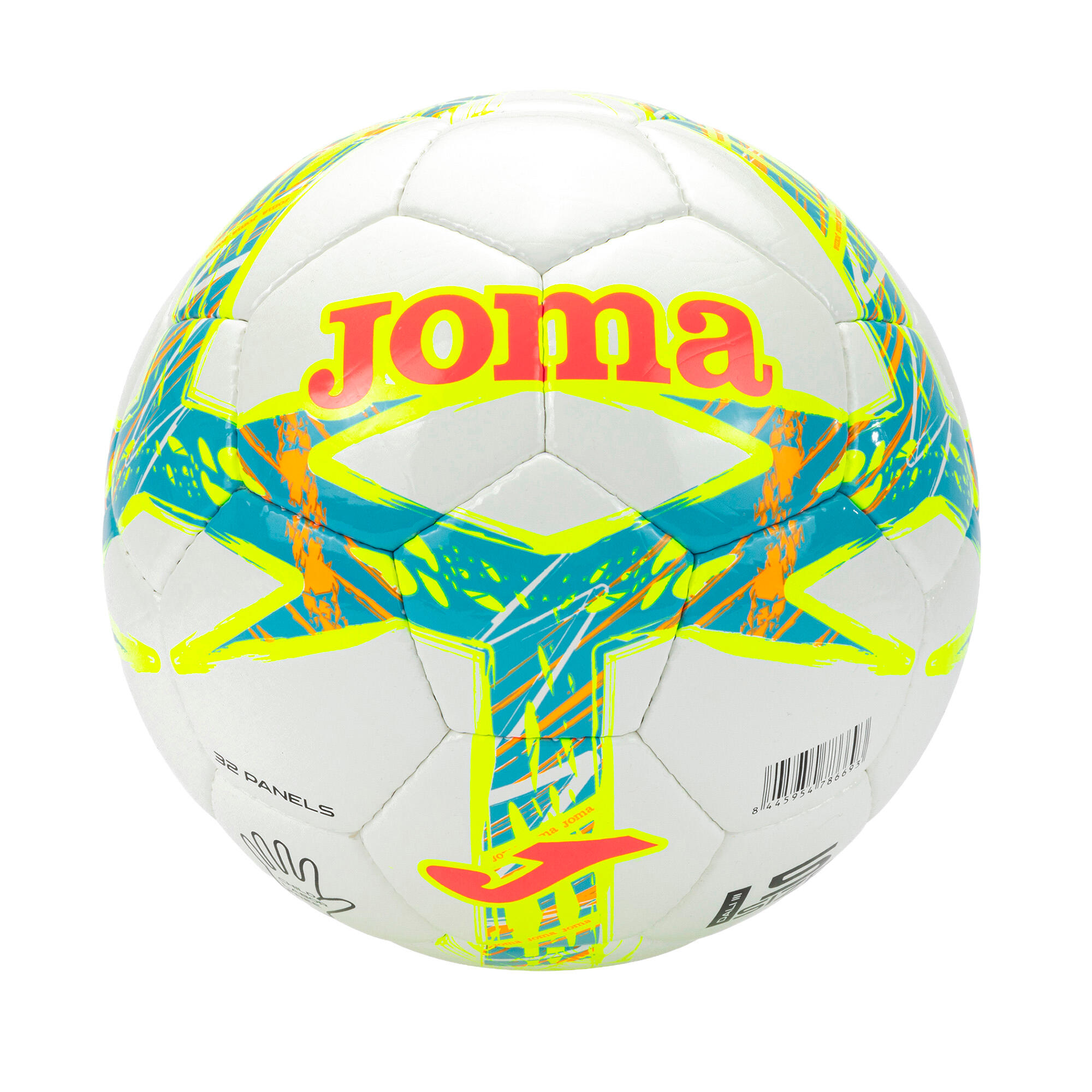 Balón de fútbol Joma Dali III fluor turquesa/fluor coral talla 3 3/3
