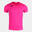 Camiseta Manga Corta Running Hombre Joma Record II Rosa Flúor