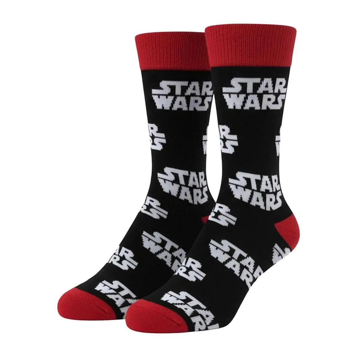 Star Wars Socken für Erwachsene, weiche und atmungsaktive Baumwolle, Schwarz 4/7