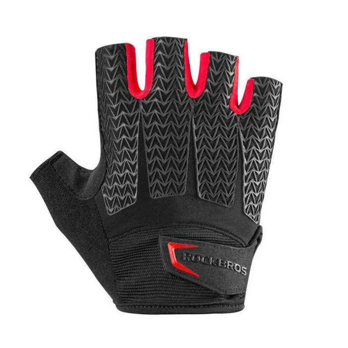 Rękawiczki rowerowe / sportowe ROCKBROS (S169-BR) czarno - czerwone 2/7