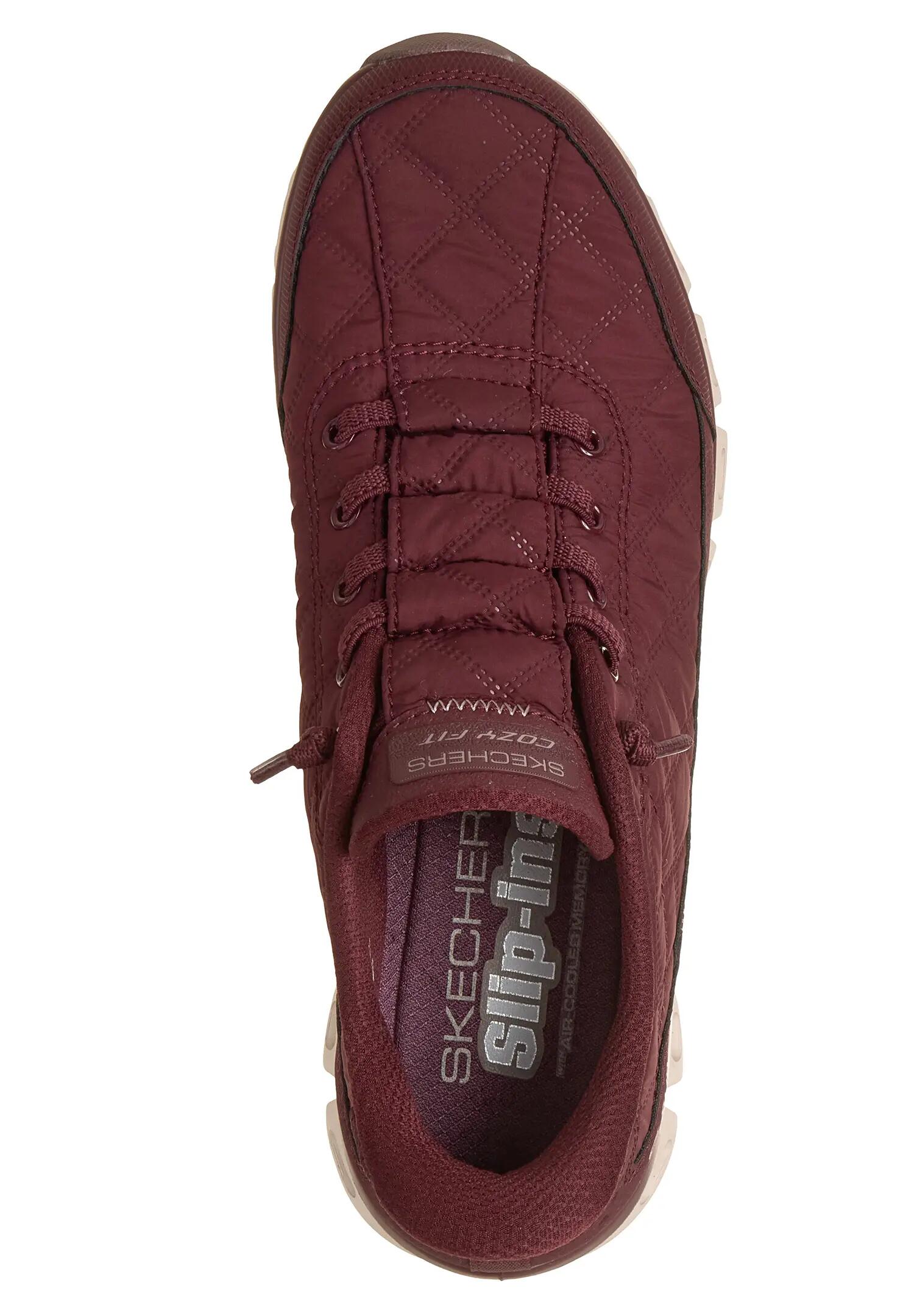 Skechers Damen GLIDE-STEP-AT EASE Cozy Fit Sneaker Slip-ins 104556 BURG 4/7