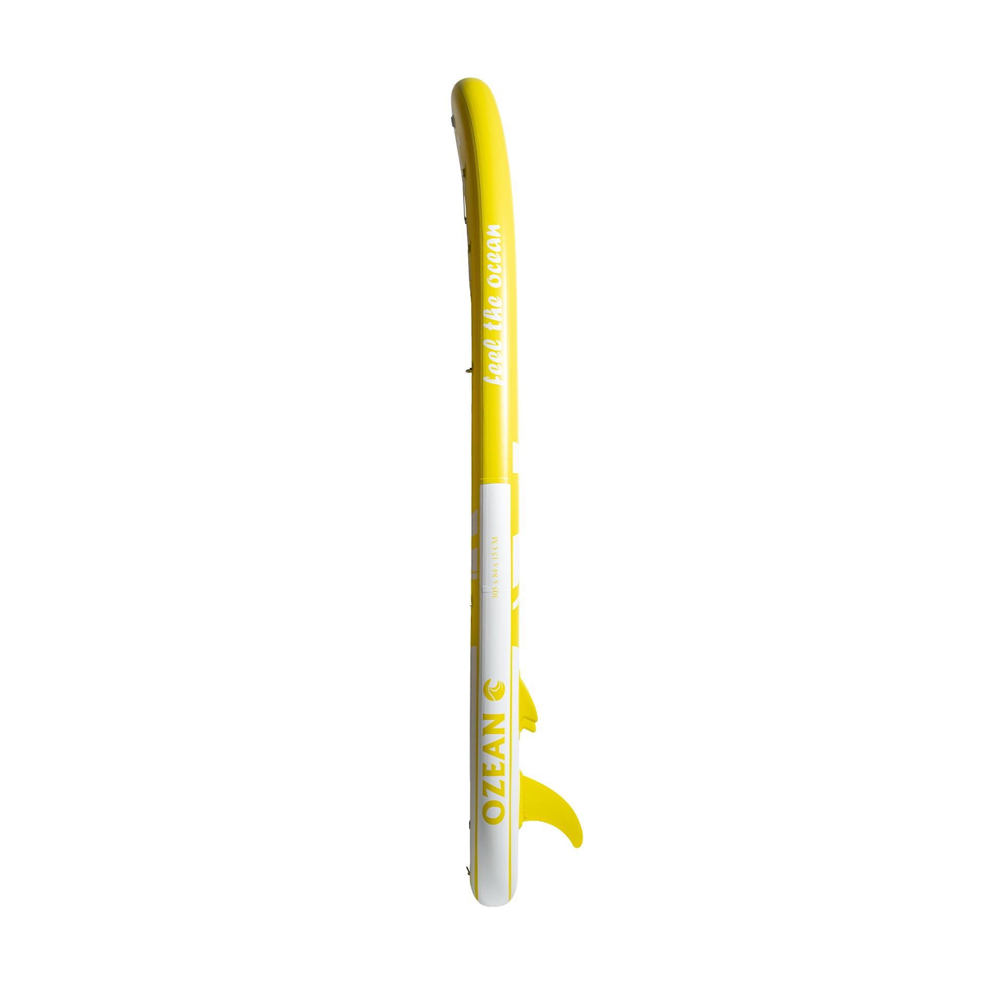 Prancha SUP OZEAN 320 cm insuflável com 11 acessórios, até 160 kg, Amarelo 4/8