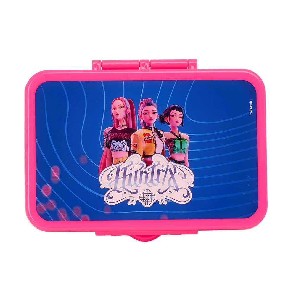 Fiambrera Infantil K-Pop Demon Hunters 850 ml con 3 Compartimentos Rosa 3/4