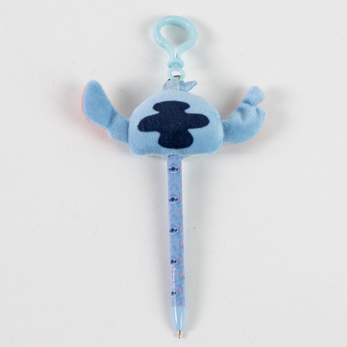 Stitch-Kugelschreiber für Kinder mit Schlüsselanhänger und blauem Plüschtier 3/5