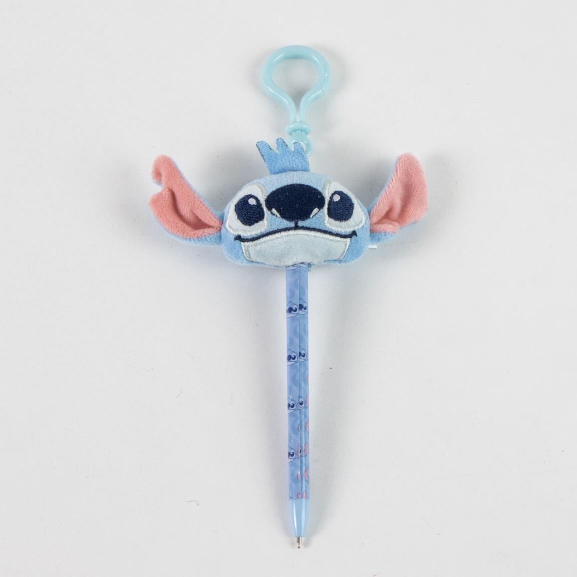 Stitch-Kugelschreiber für Kinder mit Schlüsselanhänger und blauem Plüschtier 2/5