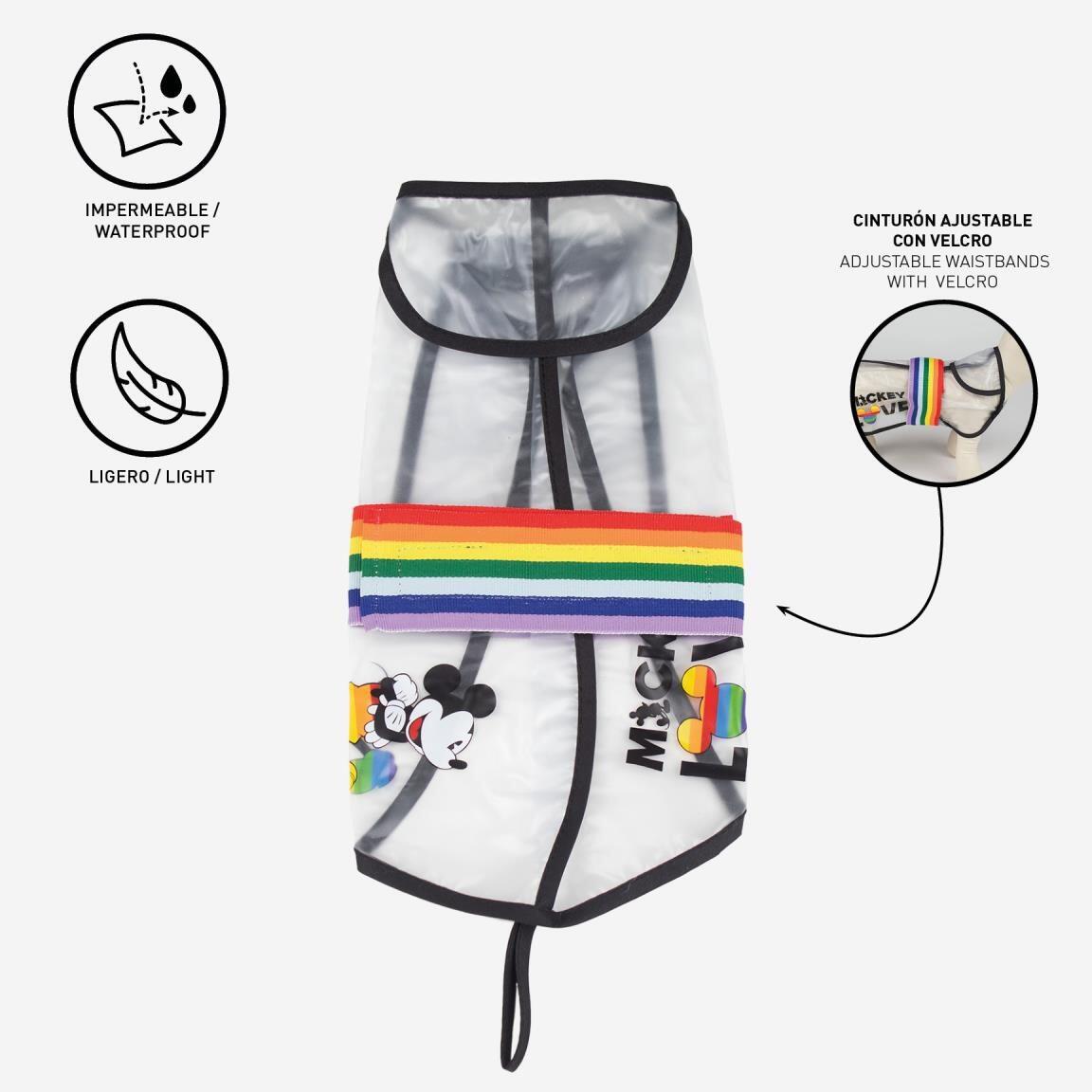 Imperméable pour chien Mickey Mouse, ajustable par velcro, transparent 7/7