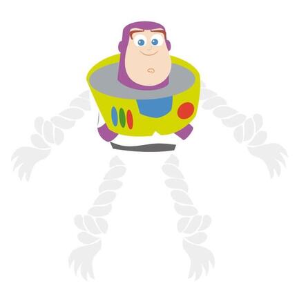 Toy Story Buzz Lightyear Hundespielzeug, mehrfarbiges geknotetes Seil