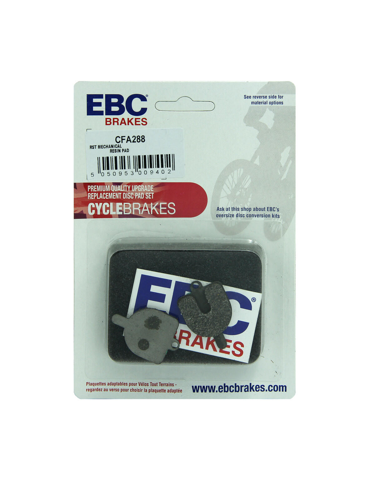 CFA288 - Klocki hamulcowe rowerowe (organiczne) EBC Brakes 2/2