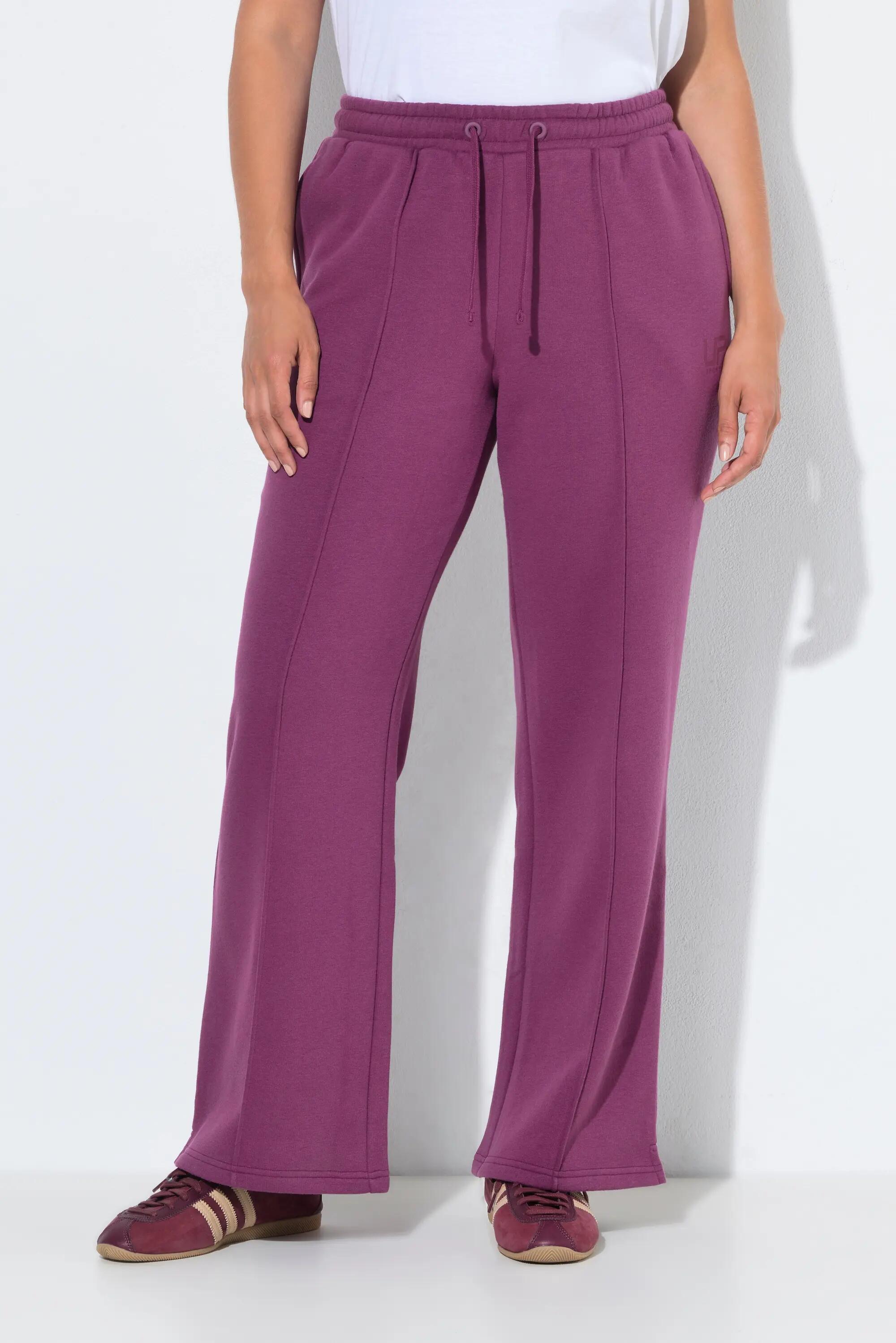 Femme Pantalon de jogging large à taille élastique et passepoil 5/11