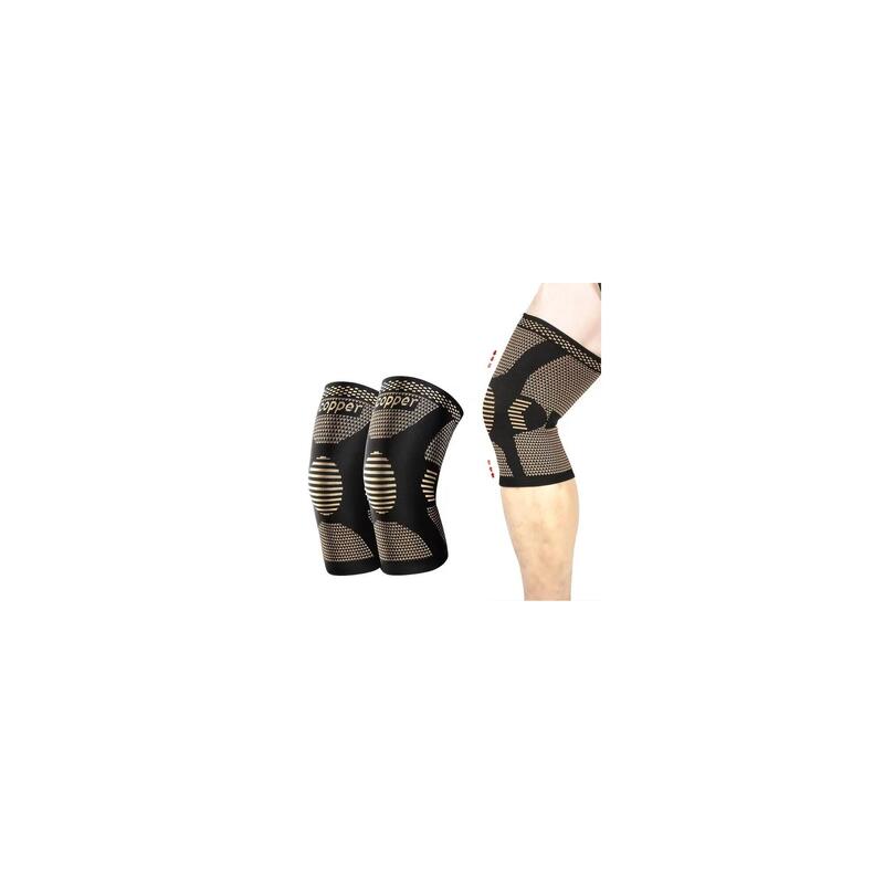Genunchiera elastica Copper pentru sporturi dinamice, orteza articulatii