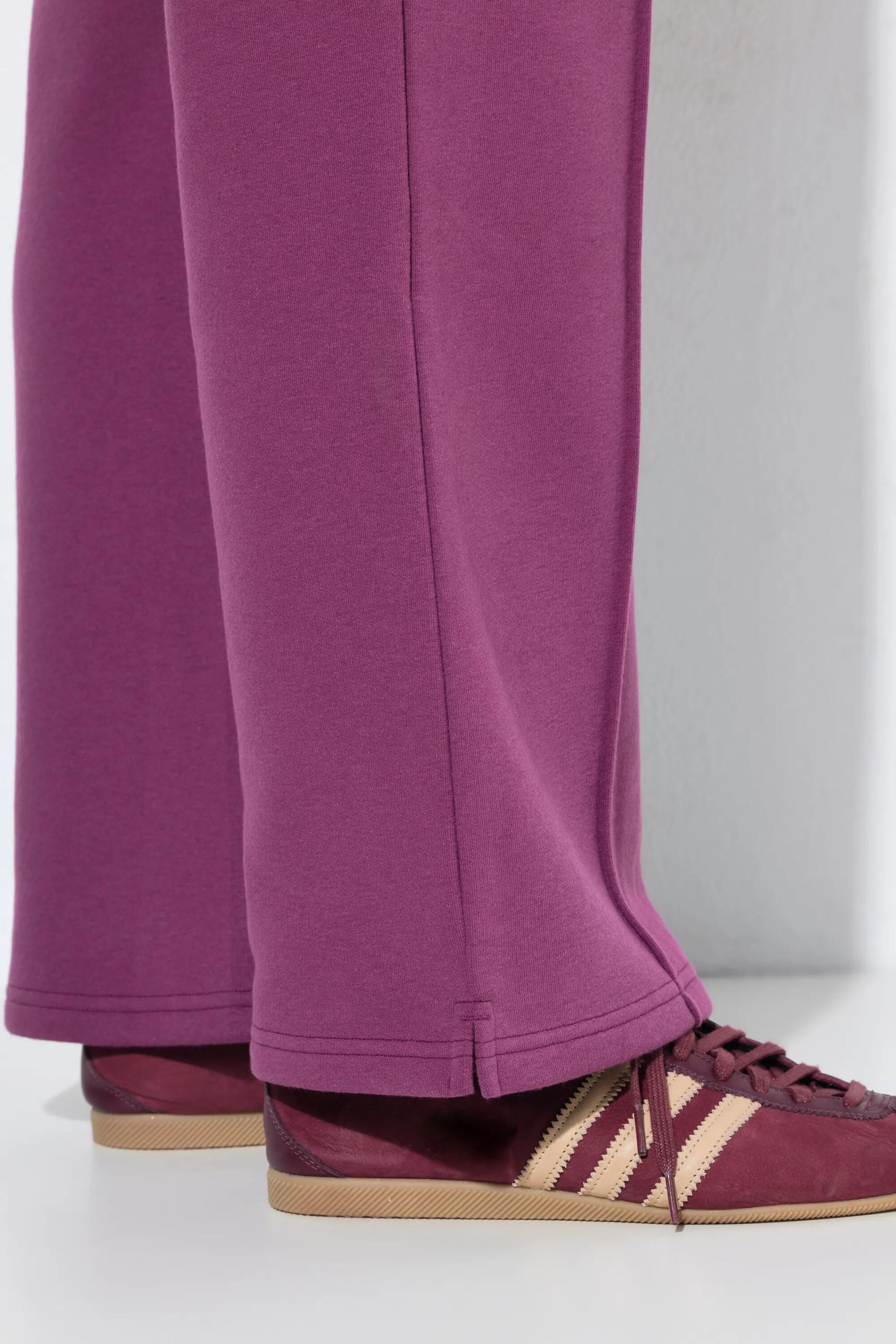 Femme Pantalon de jogging large à taille élastique et passepoil 4/11