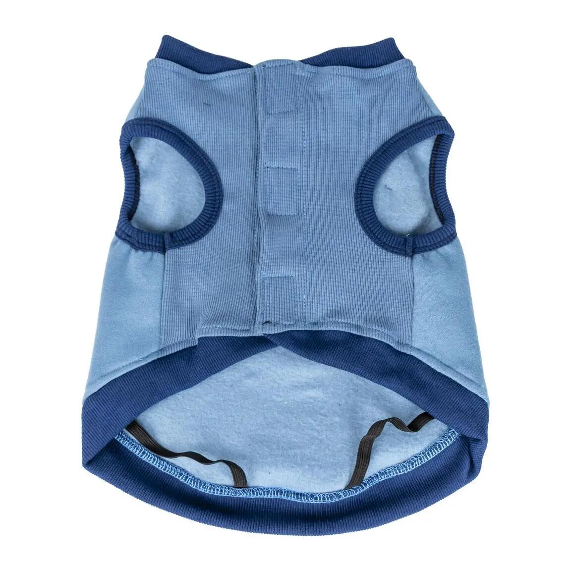 Sudadera para Perro Stitch Algodón Suave con Aplicaciones Azul Claro 3/5