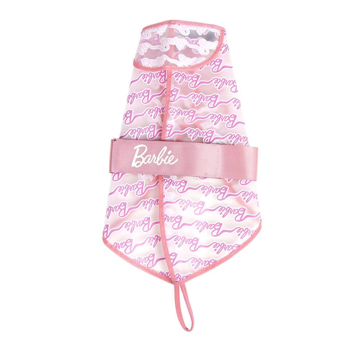 Imperméable ajustable pour chien Barbie en EVA, imprimé logo rose 2/5