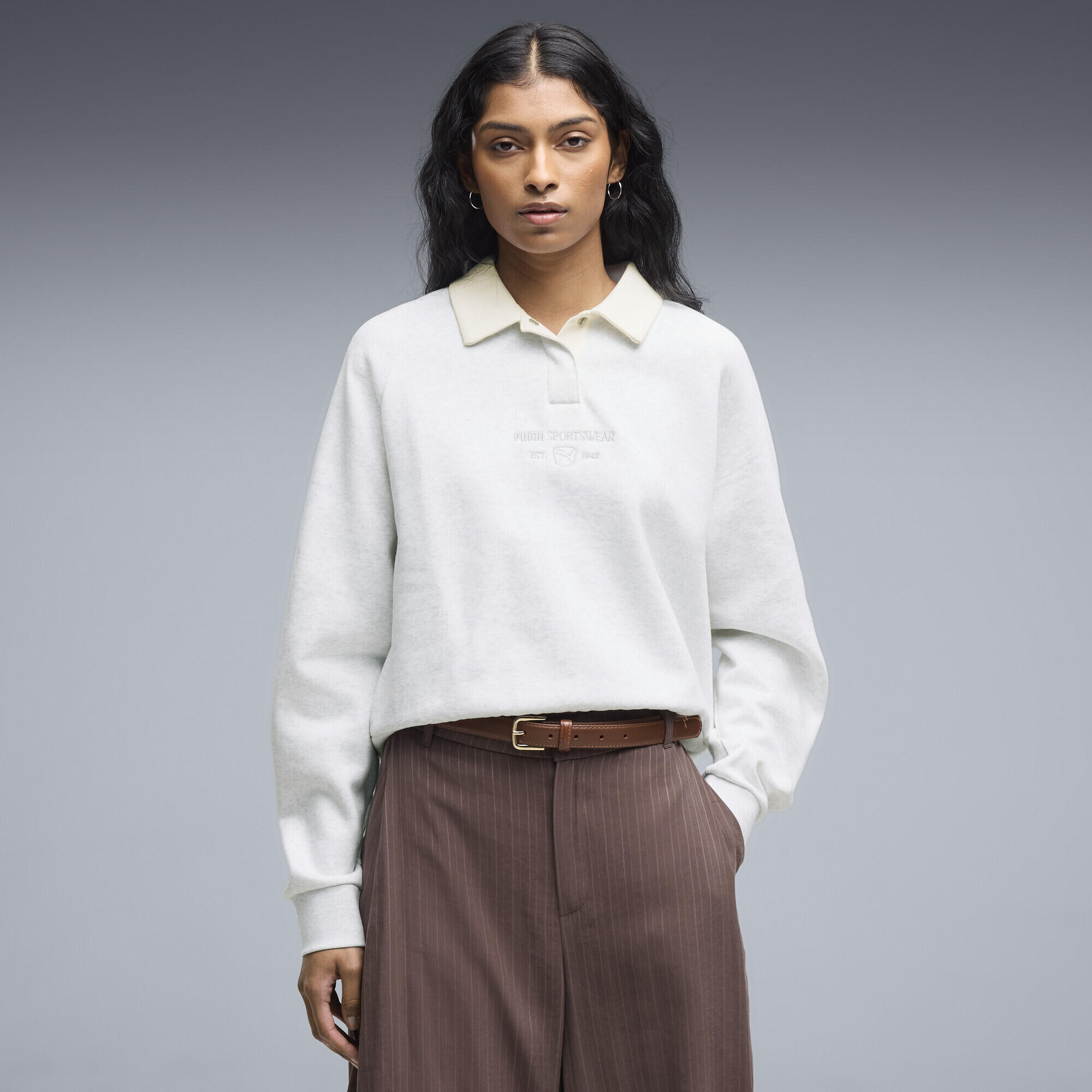 Polo de manga larga PUMA Class de felpa y corte holgado Mujer PUMA 2/6