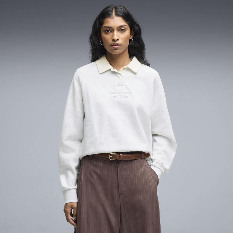 PUMA Class Relaxed Fleece-Langarm-Polo Damă PUMA