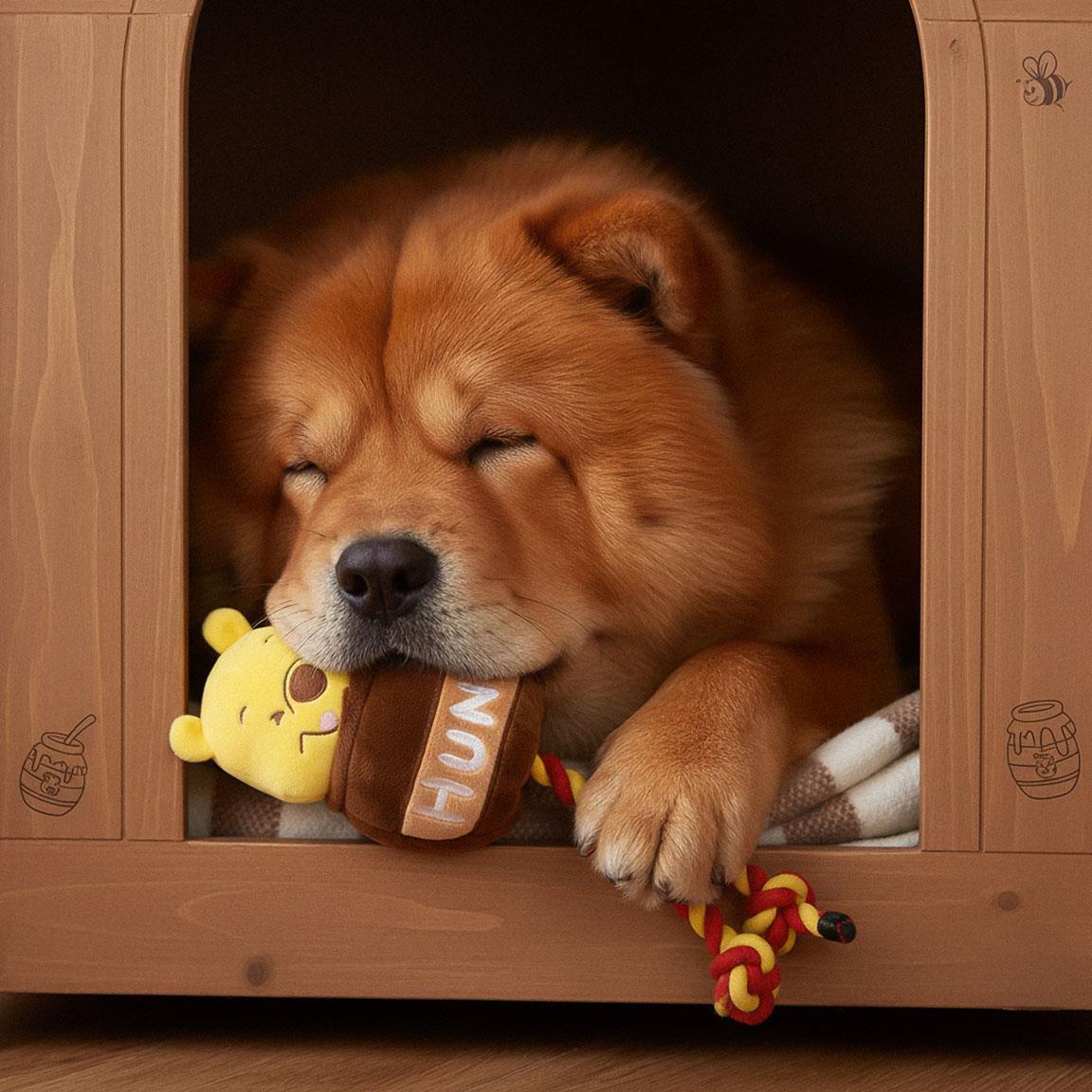 Juguete para Perro Winnie The Pooh, Cuerda Dental de Algodón Amarilla 7/7