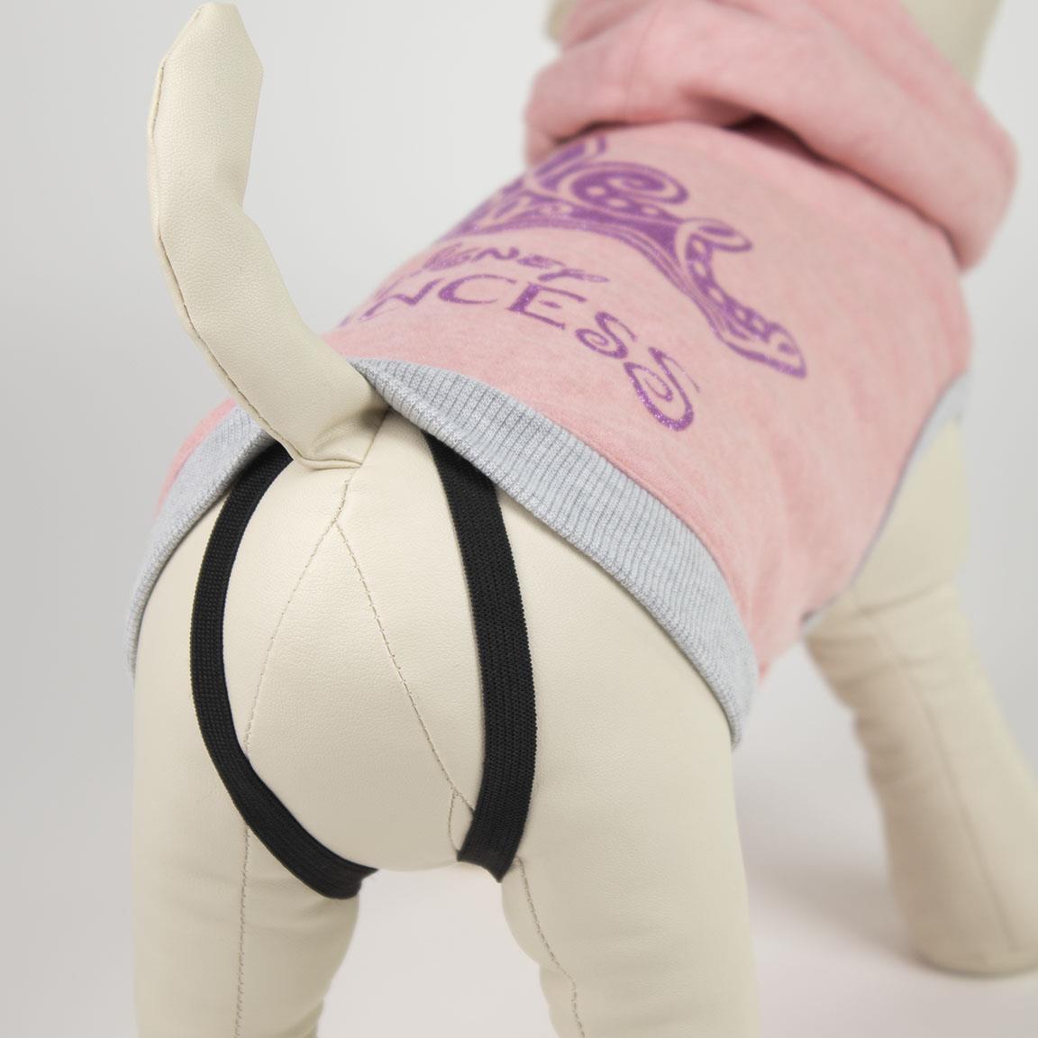 Sweat à capuche Princess Dog, en tissu doux avec fermeture velcro, rose 5/7