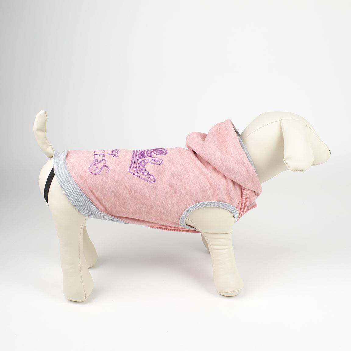Sweat à capuche Princess Dog, en tissu doux avec fermeture velcro, rose 4/7