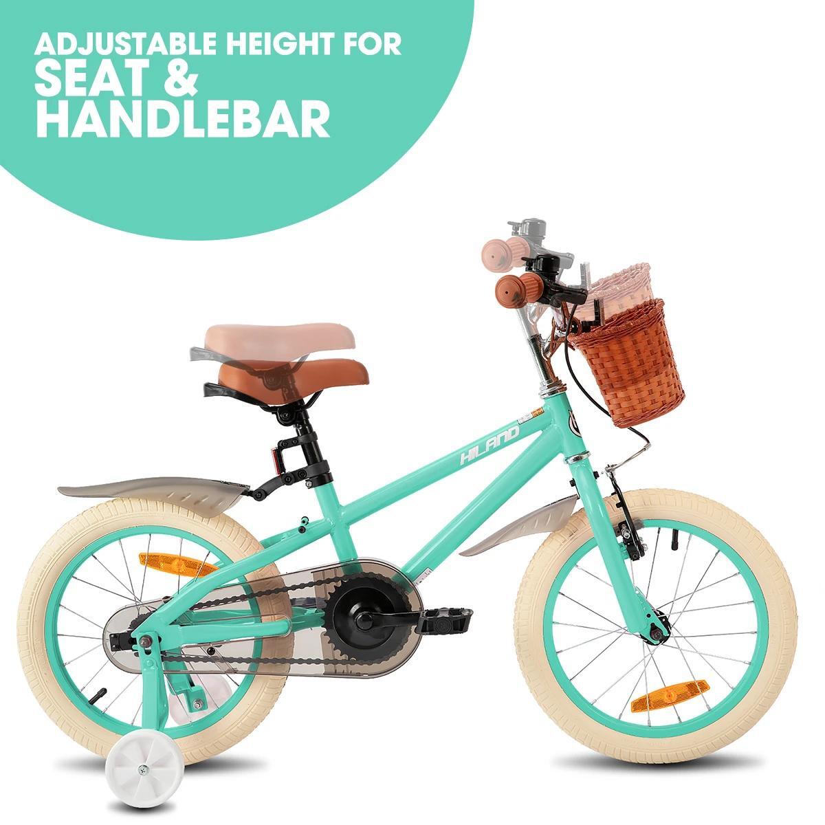 Fille vélo vélo enfant 14/16/18", roulettes amovibles, freins, panier 3/6
