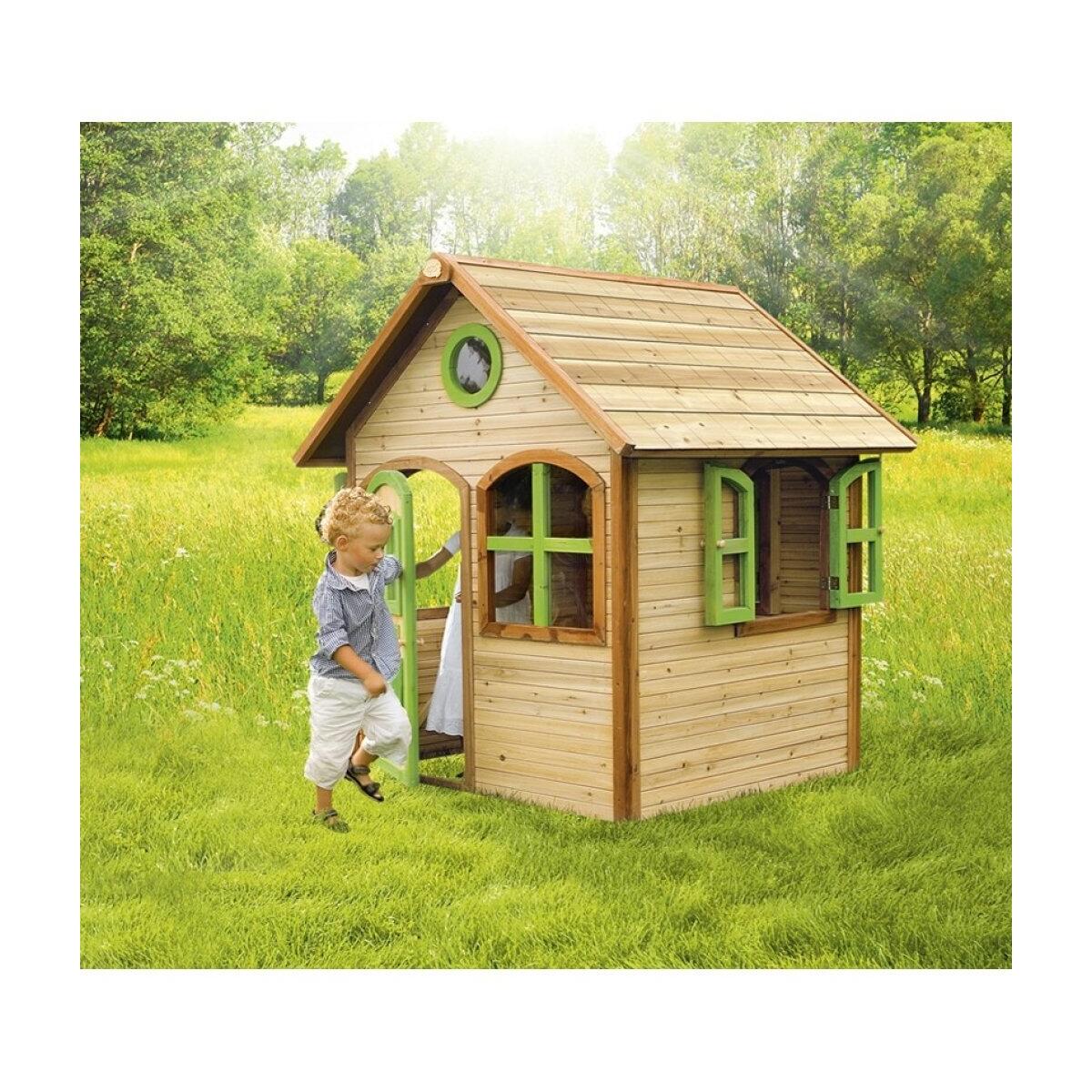 Axi Cabane de jeu JULIA en bois FSC Brun Vert 3/3