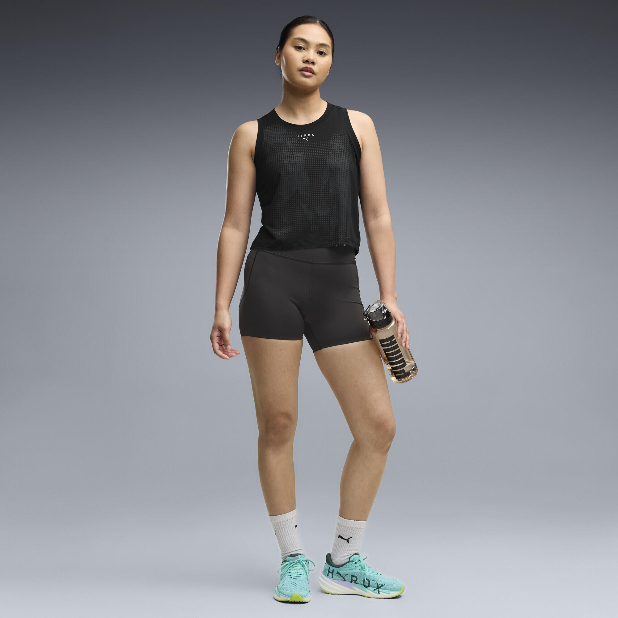Damska skrócona koszulka na ramiączkach PUMA x HYROX CLOUDSPUN ThermoAdapt PUMA 4/5