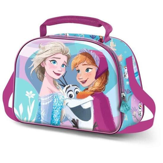 Frozen 2 3D Isolierte Lunchtasche für Kinder, Blau und Rosa