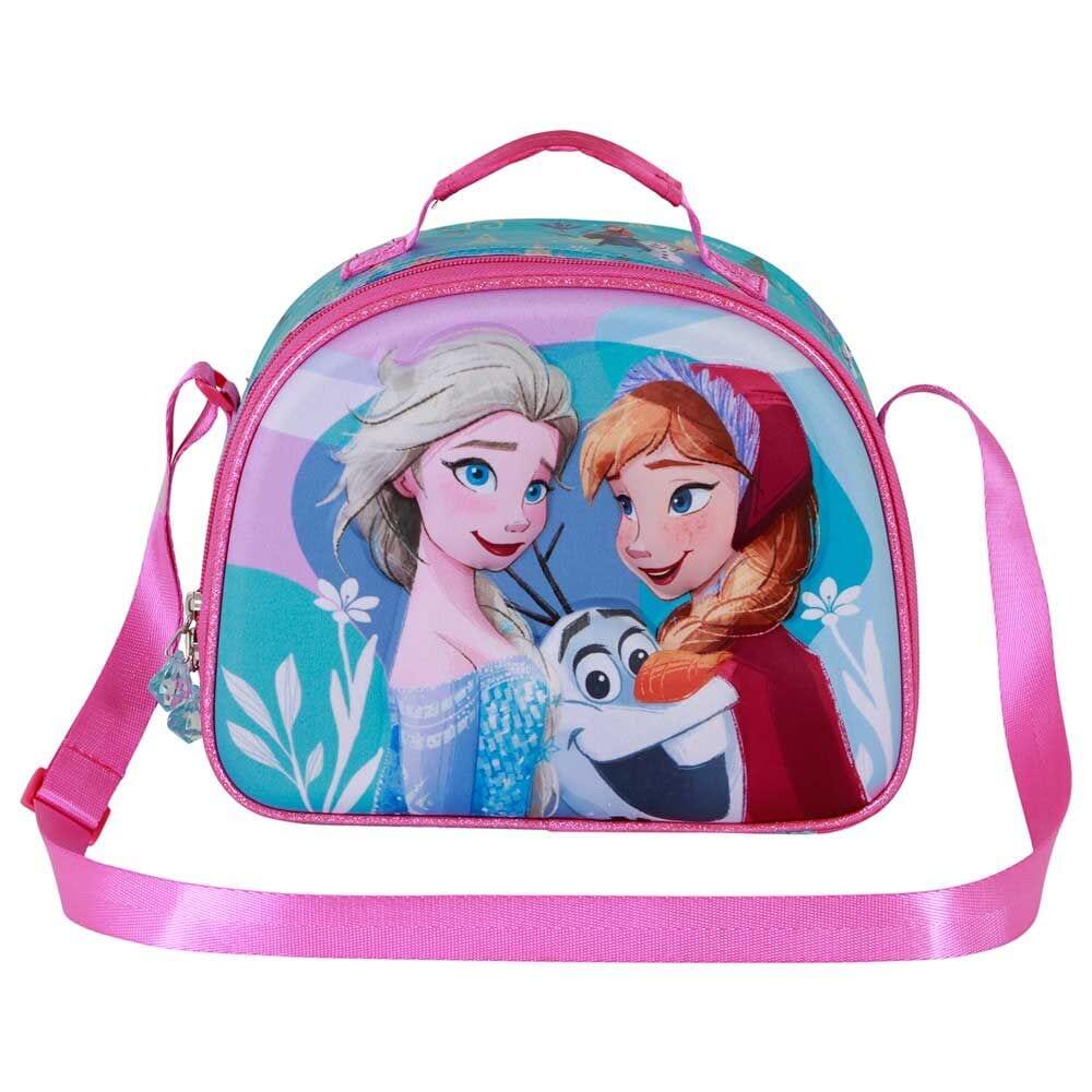 Borsa termica 3D Frozen 2 per il pranzo dei bambini, blu e rosa 3/3