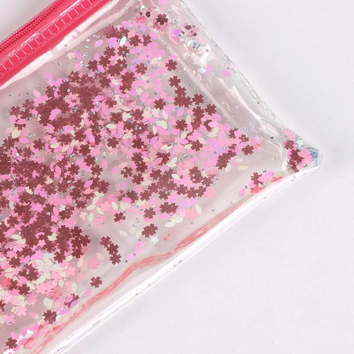 Set di penne gel per bambini Barbie, trasparenti con glitter fucsia 3/4