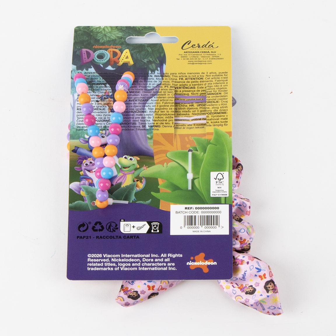 Ensemble d'accessoires pour cheveux roses Dora l'exploratrice pour enfants 3/3