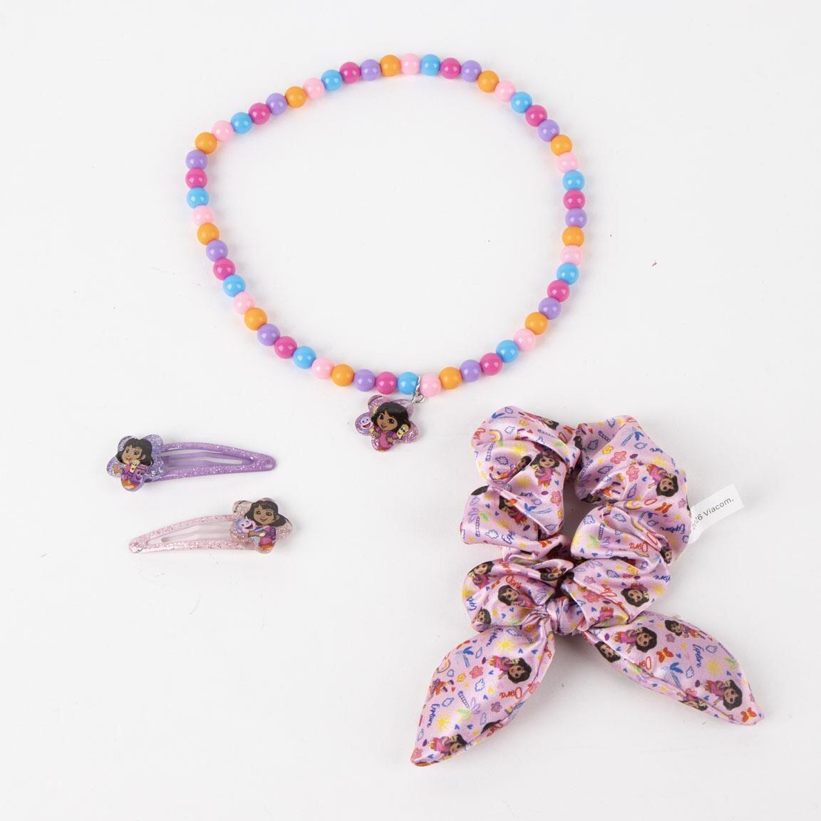 Ensemble d'accessoires pour cheveux roses Dora l'exploratrice pour enfants 2/3