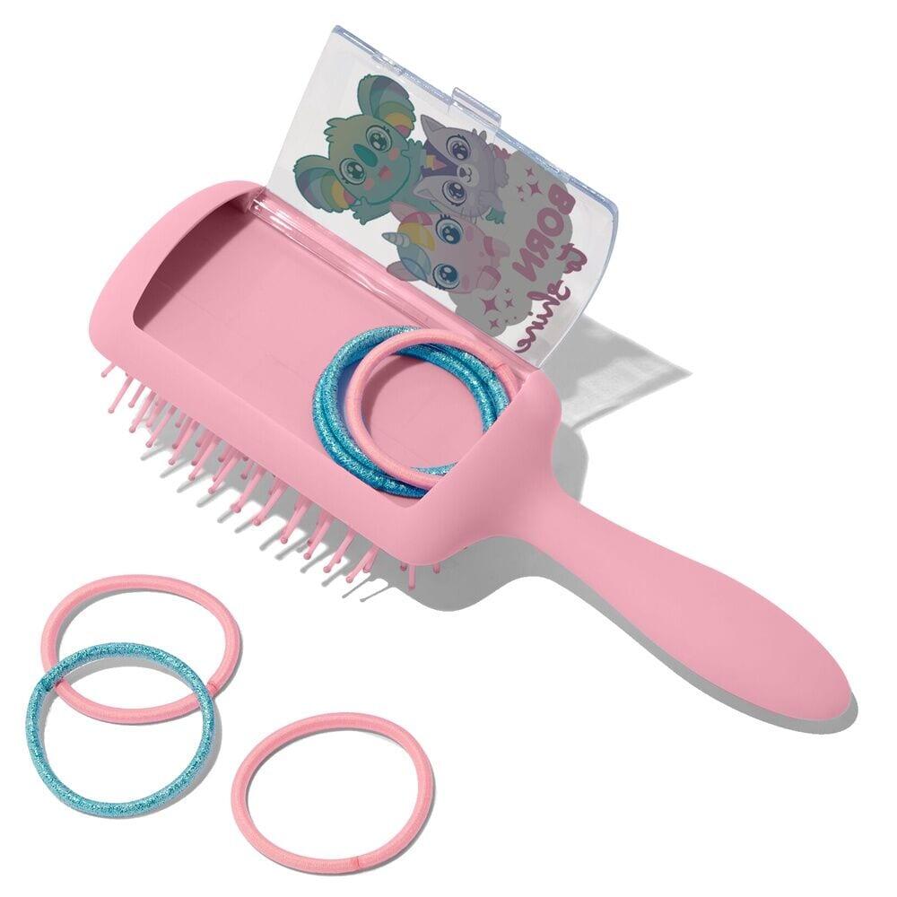 Set spazzola e elastico per capelli per bambini Sweet Dreams, in plastica rosa 2/3
