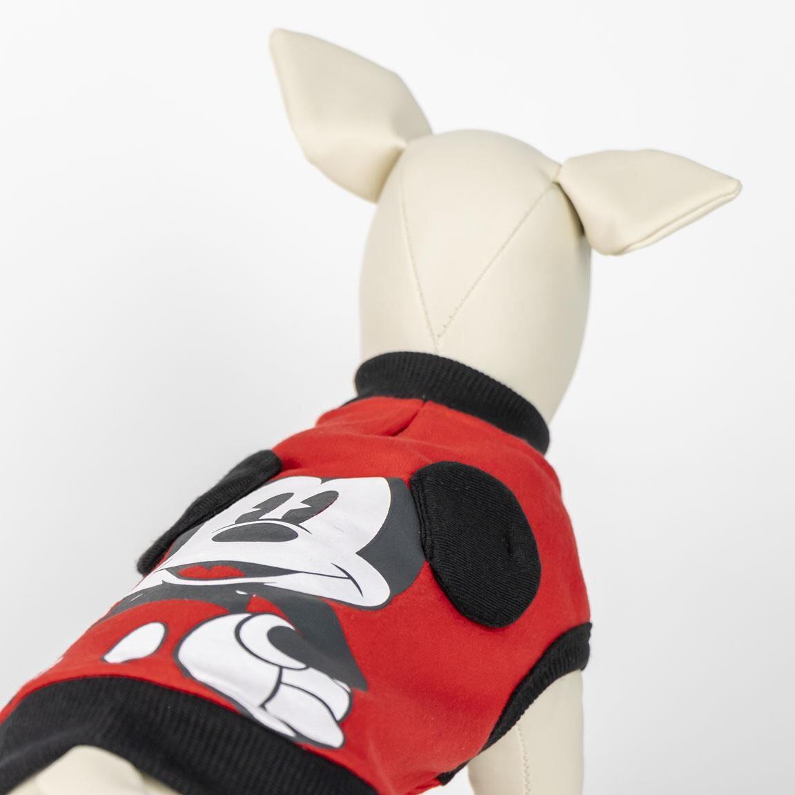 Sweat-shirt pour chien Mickey Mouse, en coton doux brossé, rouge et noir 5/5