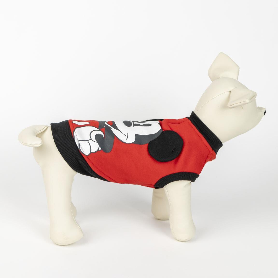 Sweat-shirt pour chien Mickey Mouse, en coton doux brossé, rouge et noir 4/5