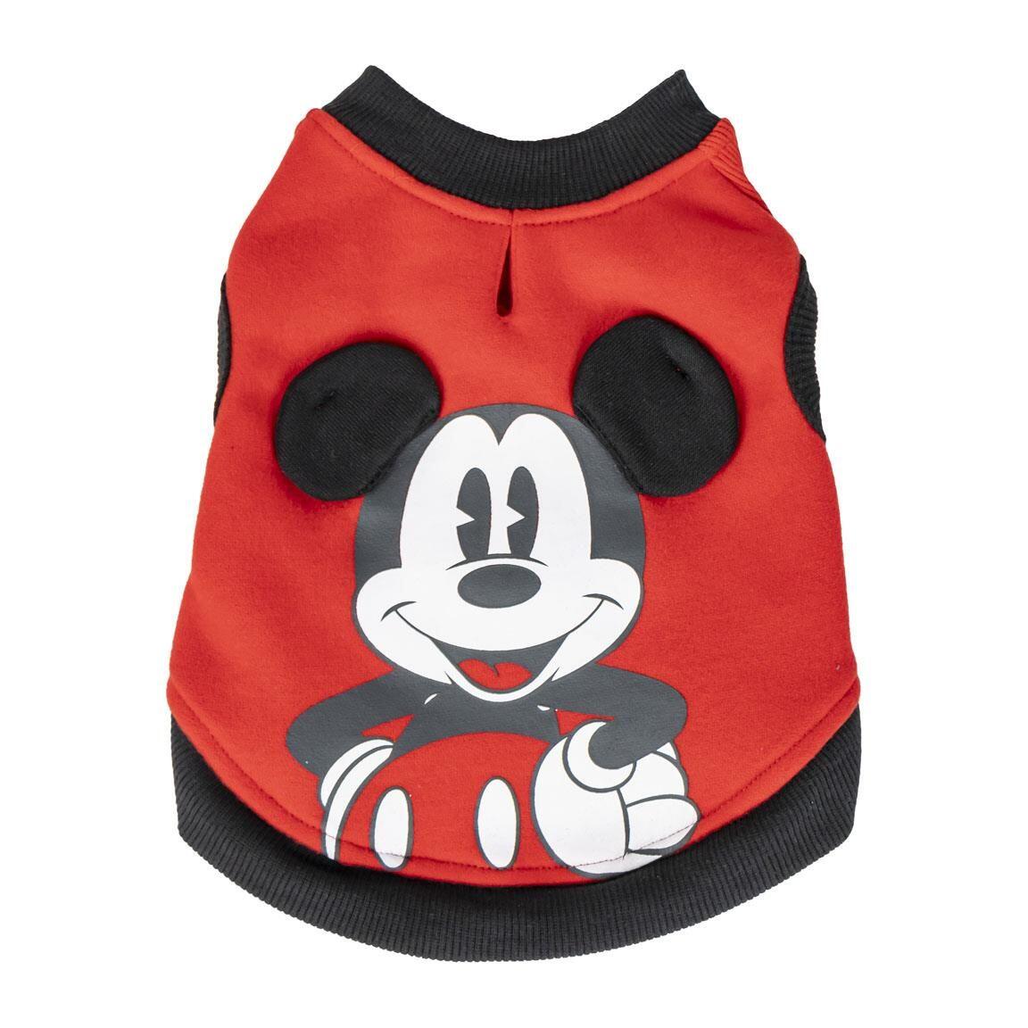 Sweat-shirt pour chien Mickey Mouse, en coton doux brossé, rouge et noir 2/5