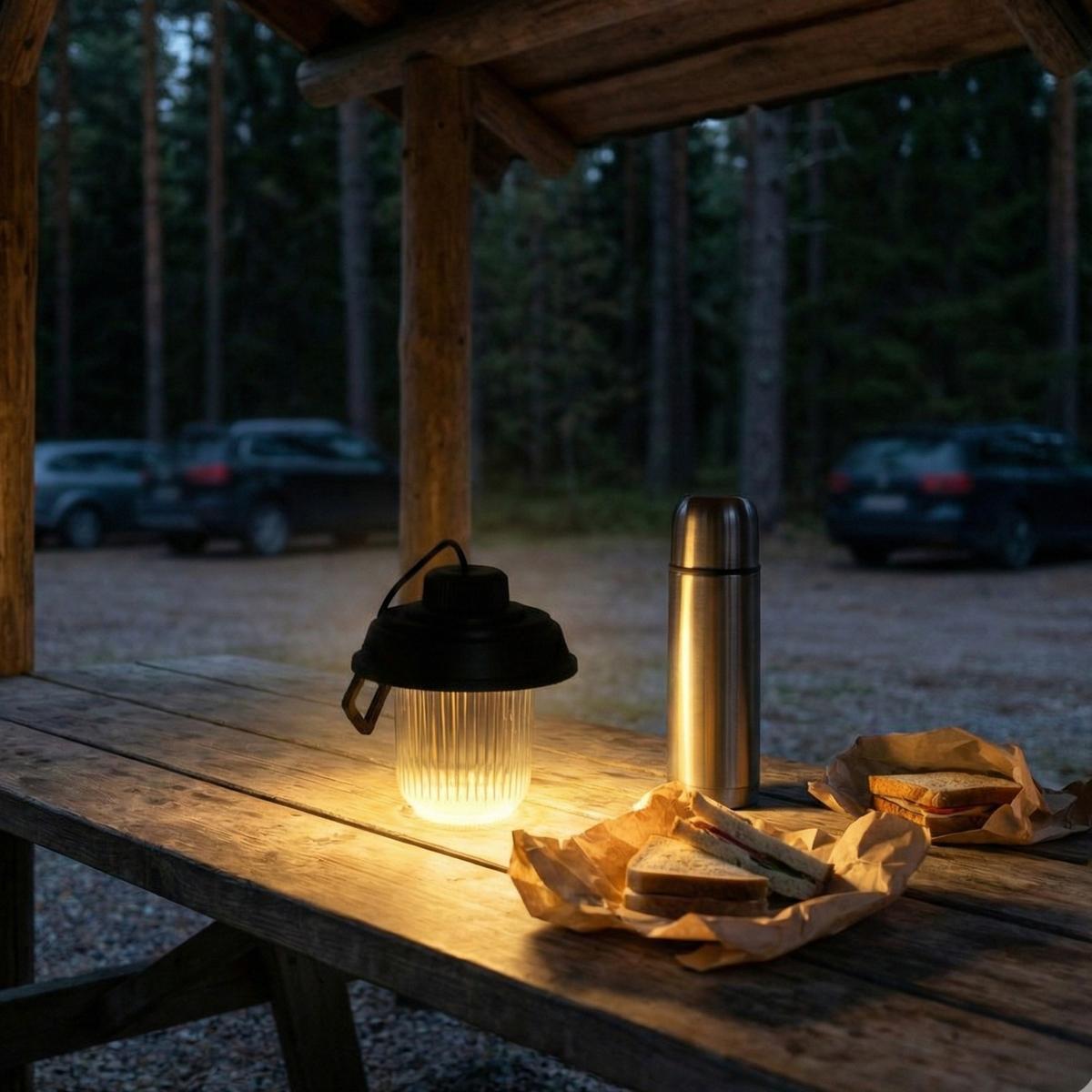 Latarka lampa turystyczna USB LED 800mAh 180 lumenów 3/6