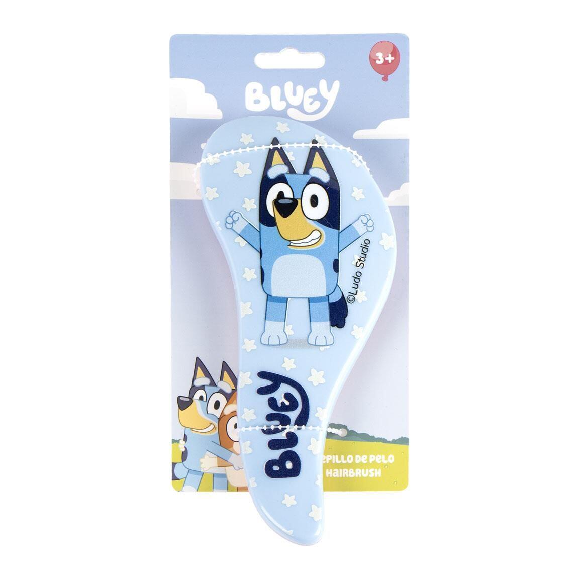 Brosse démêlante pour enfants Bluey, en plastique ABS avec poils doux, bleue et 2/2