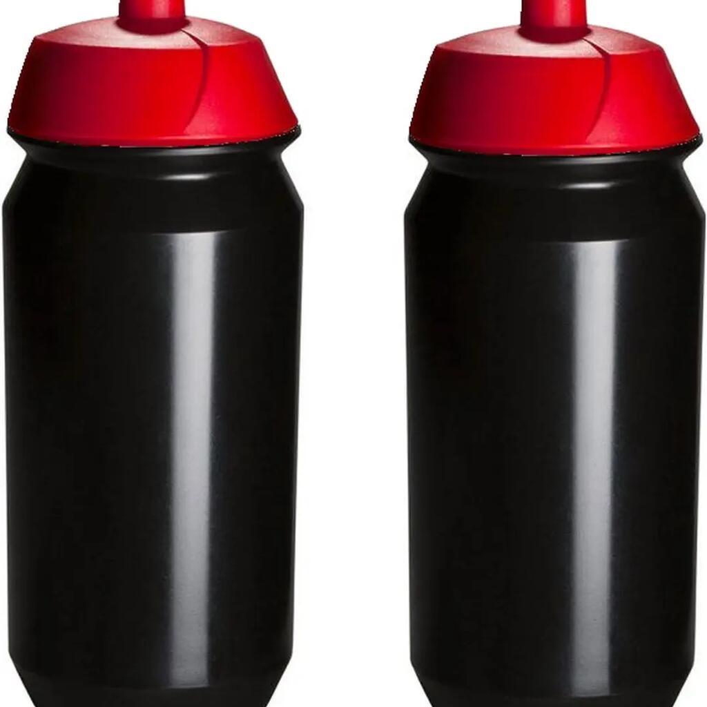 Water Bottle 2 x 500 ml Drinking bottles Red/Black