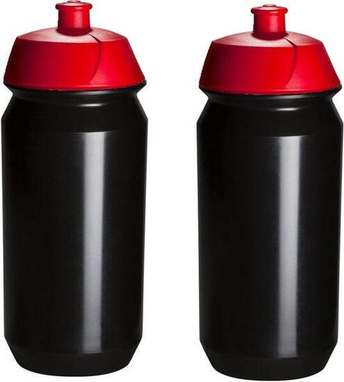 Trinkflasche 2x 500 Bidon Rot/Schwarz