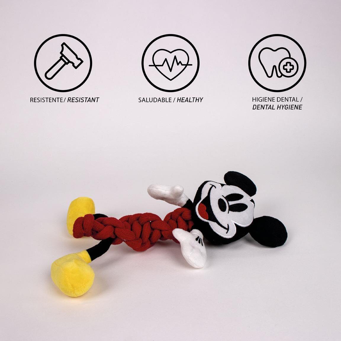 Mickey Mouse Hunde-Zahnspielzeug aus Seil, strapazierfähiges geflochtenes 4/6