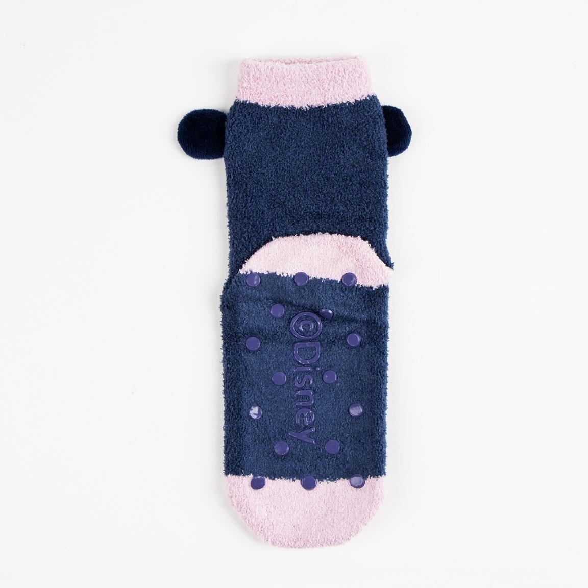 Calcetines Antideslizantes 3D Infantil Minnie de Poliéster Azul y Rosa 3/5