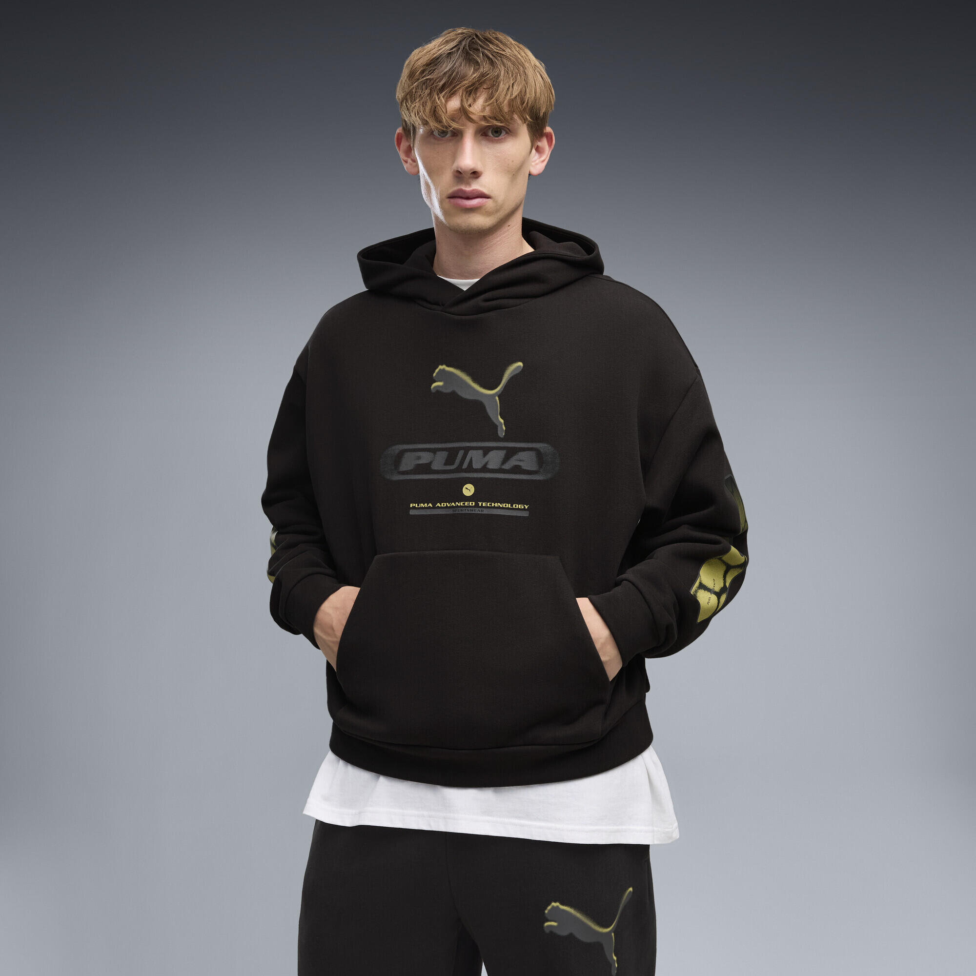 PUMA Sport Boxy Graphic Fleece Hoodie para homem PUMA 2/5