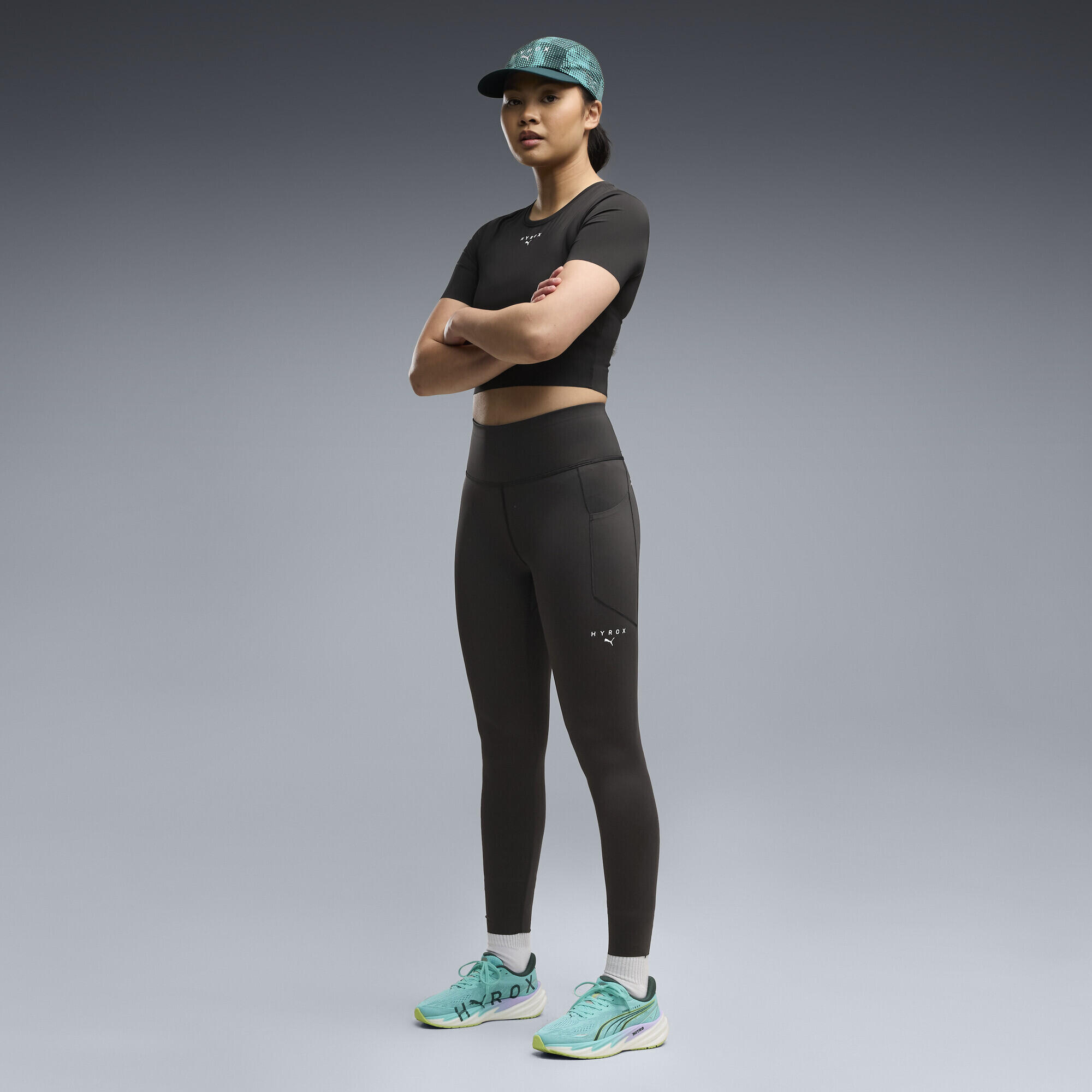 Pantaloni aderenti PUMA x HYROX PWRMODE 7/8 da donna PUMA 2/6