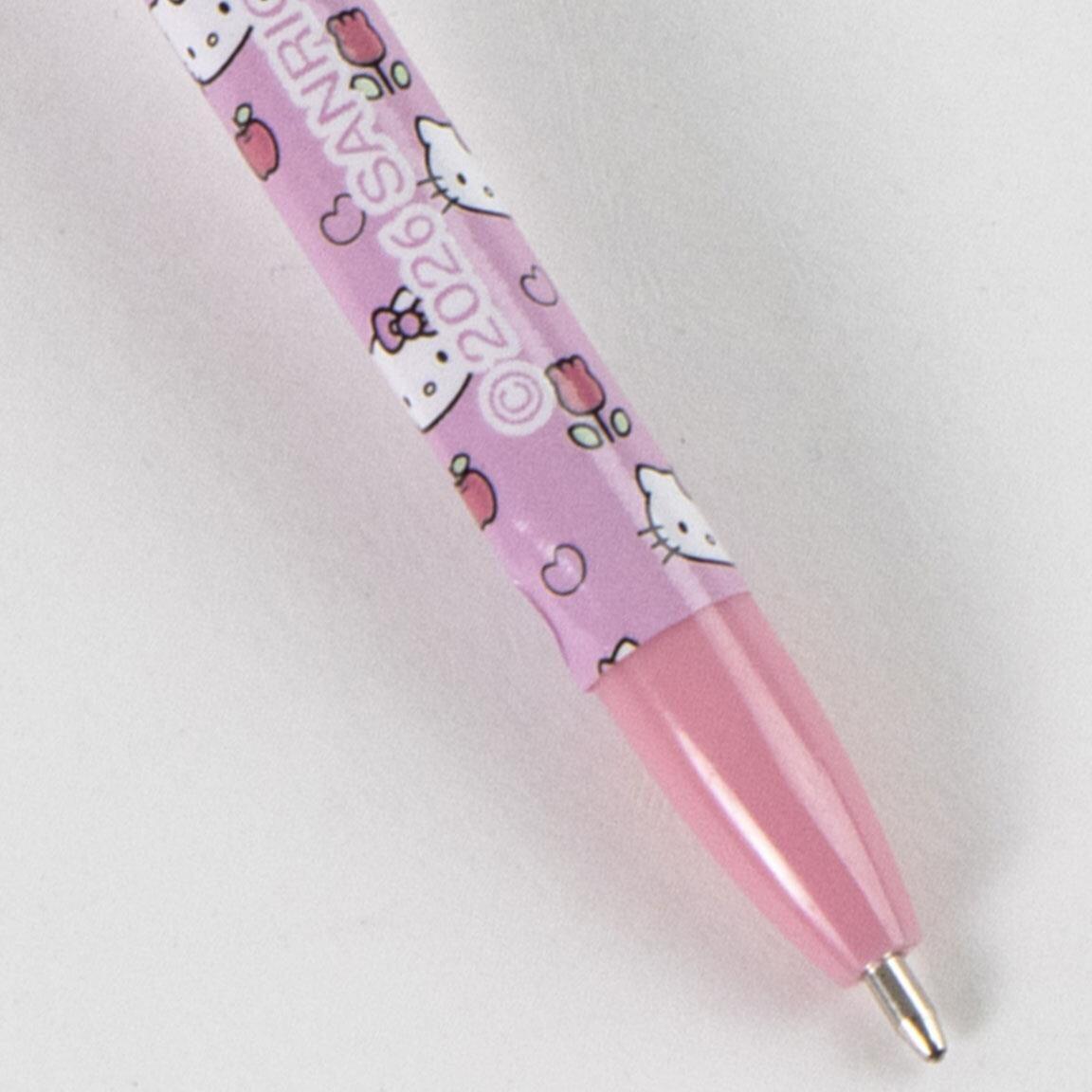 Hello Kitty Kinder-Hängekugelschreiber mit Plüschtier und rosa Karabinerhaken 5/5