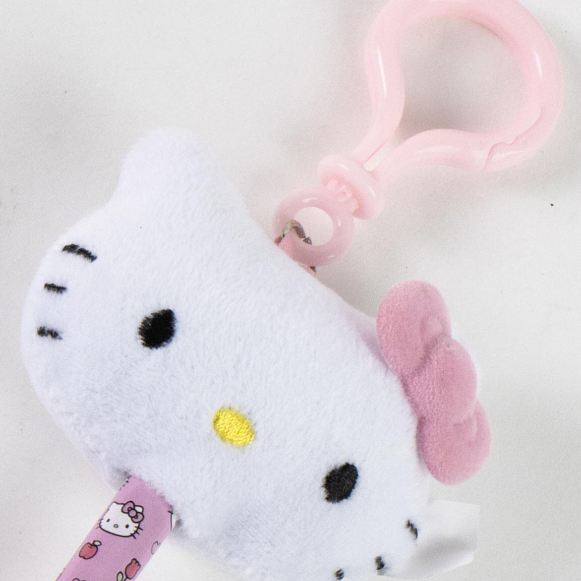 Hello Kitty Kinder-Hängekugelschreiber mit Plüschtier und rosa Karabinerhaken 4/5