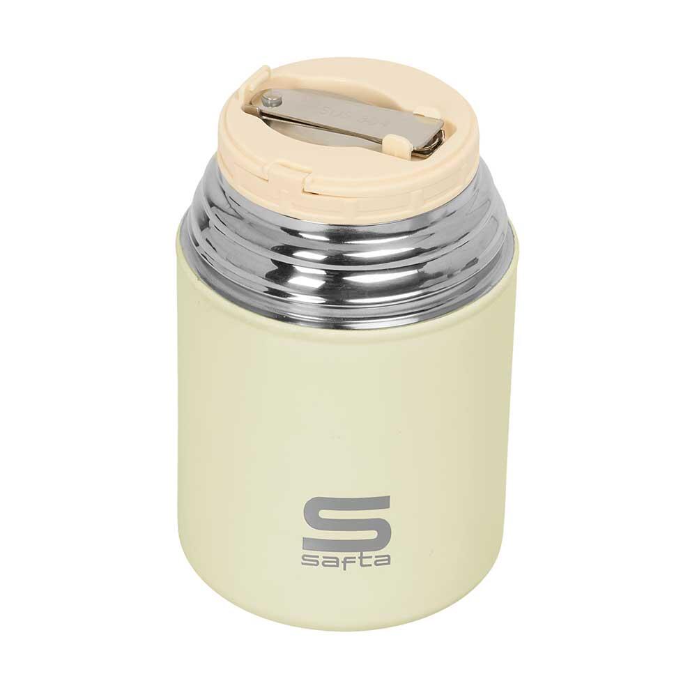 Fiambrera Termo Infantil de Acero Inoxidable con Asa y Tapa Hermética Beige 3/3