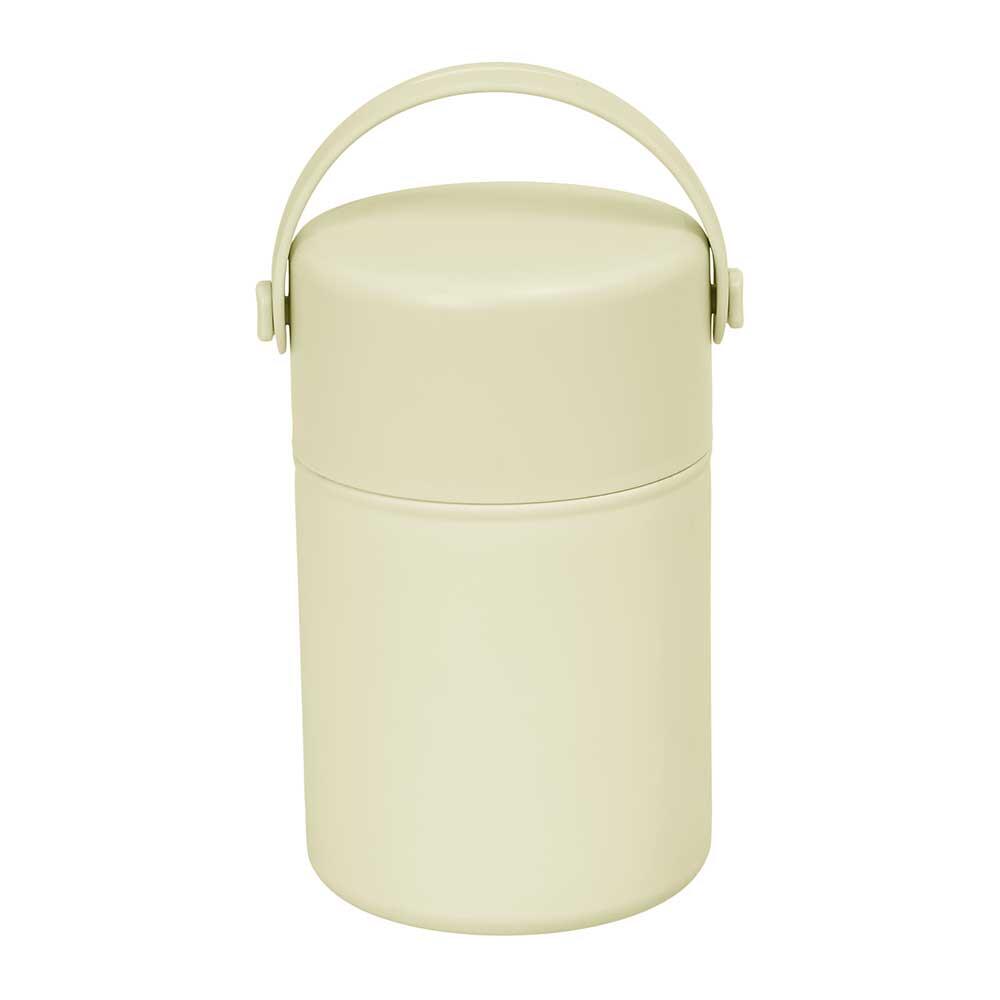 Fiambrera Termo Infantil de Acero Inoxidable con Asa y Tapa Hermética Beige 2/3