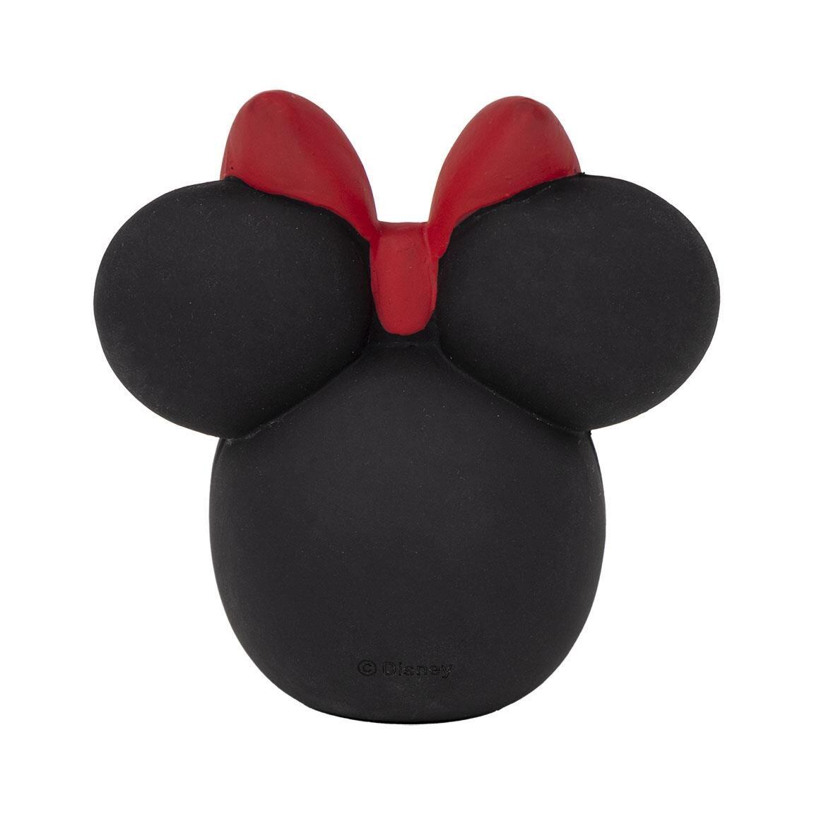 Brinquedo de látex da Minnie Mouse para cães, vermelho e preto, com apito para 2/3