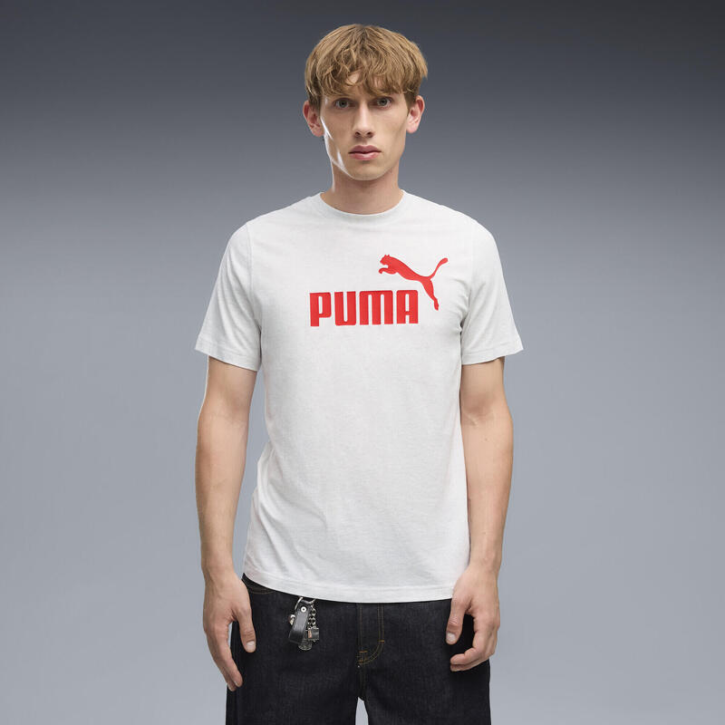 Tricou fitness bărbați logo guler rotund Ess No. 1 Logo Tee S, albastru PUMA