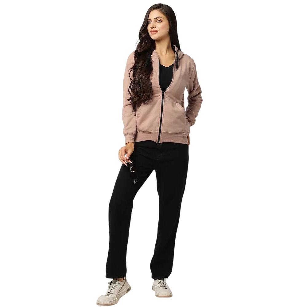 Dames Full Zip Hoodie (Paddestoel) 4/4