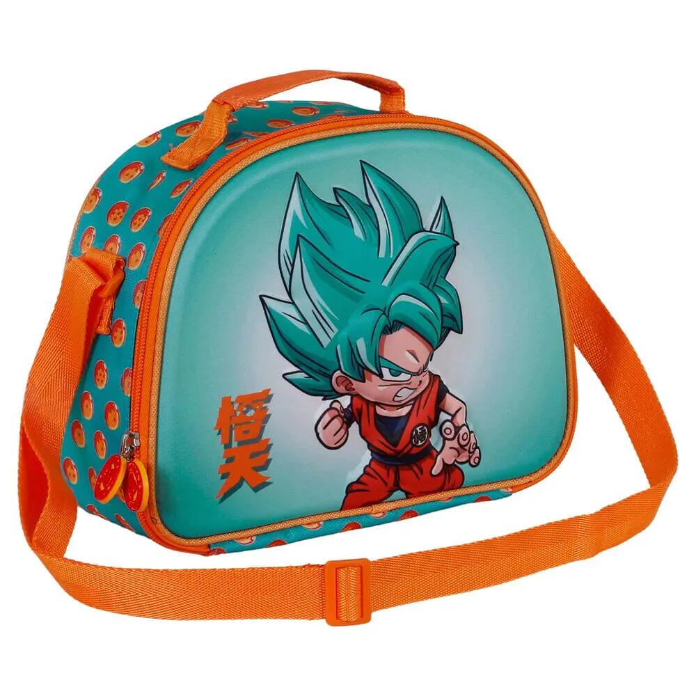 Borsa per il pranzo per bambini Dragon Ball 3D con cerniera blu turchese 3/5